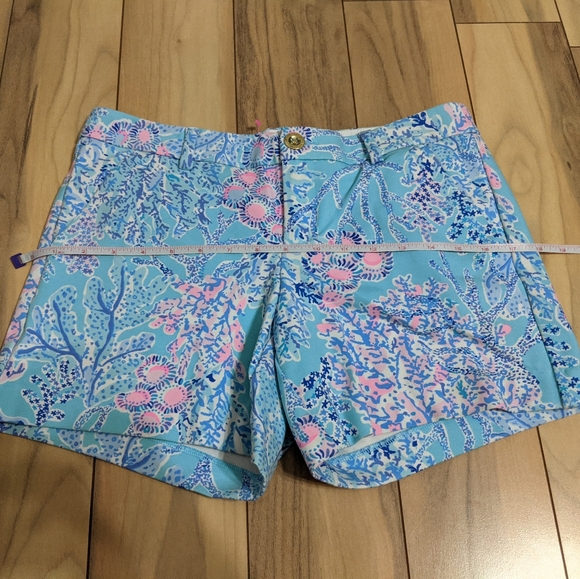 EUC! Lilly Pulitzer Callahan Knit Shorts Blue Ibiza Now You Sea Me Size 4 - Picture 8 of 11
